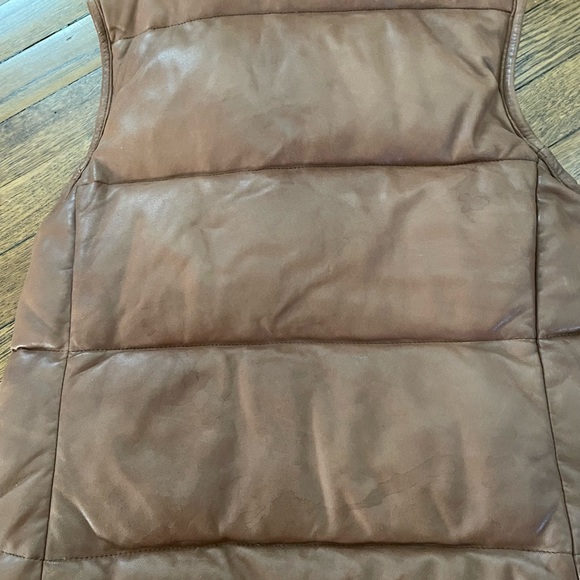 Ralph Lauren reversible leather and wool vest. - Picture 5 of 5